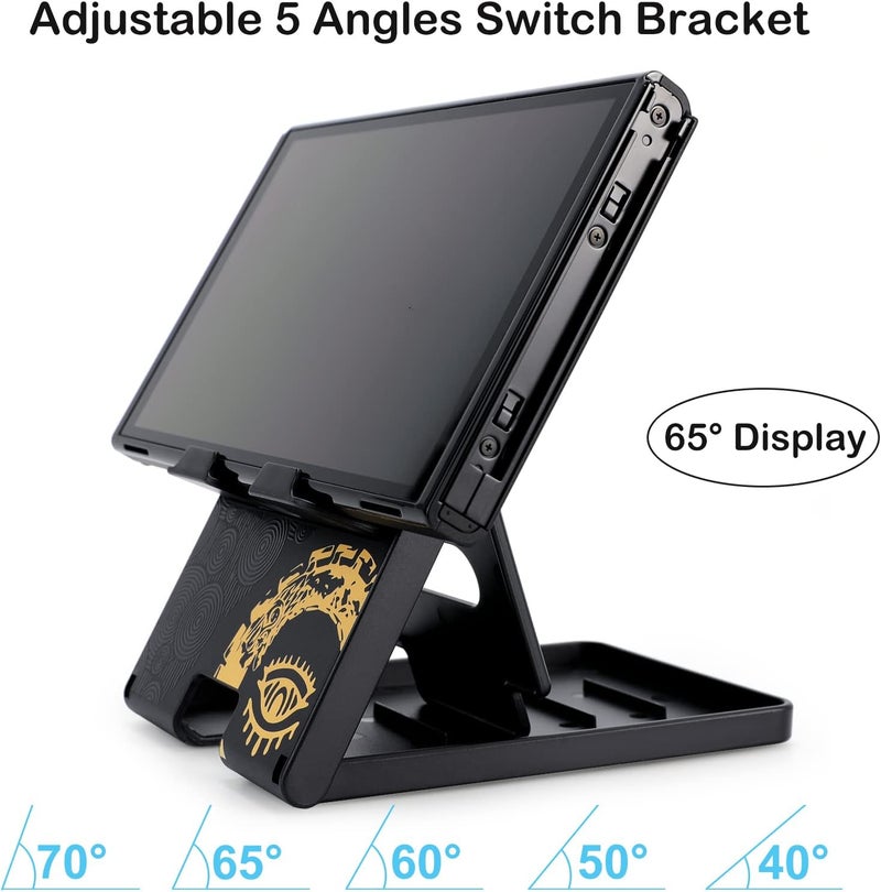 Tscope Cute Switch Stand for Nintendo, for Zleda Tears of The Kingdom Switch 2 / Lite Holder Bracket, Adjustable Foldable Portable Compact Playstand for OLED - Image 3